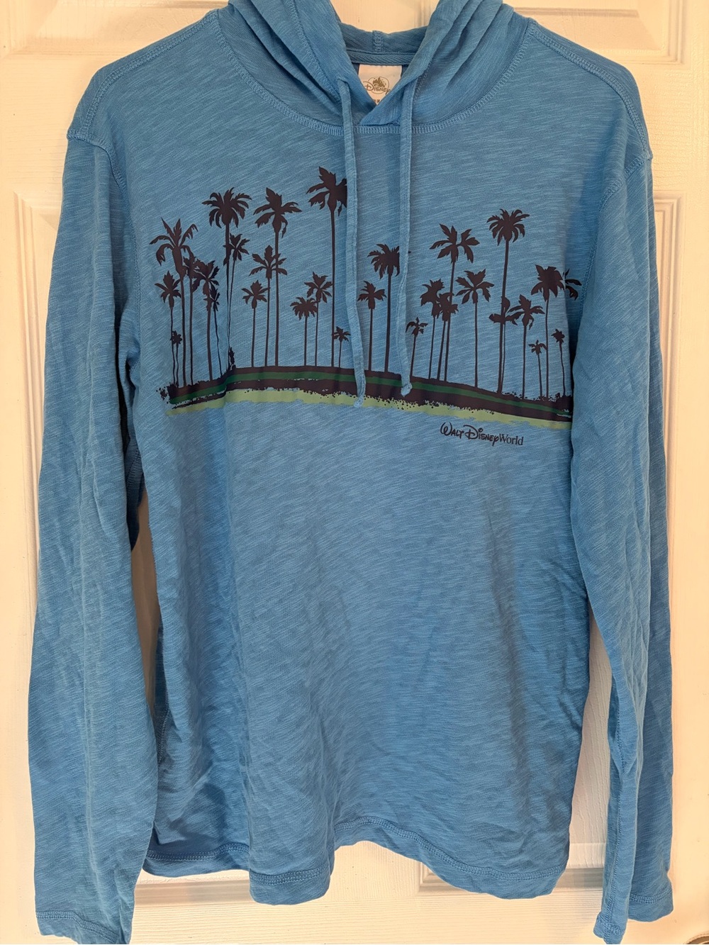 🌴 Disney Parks Walt Disney World Mickey Palm Tree Blue Hoodie S